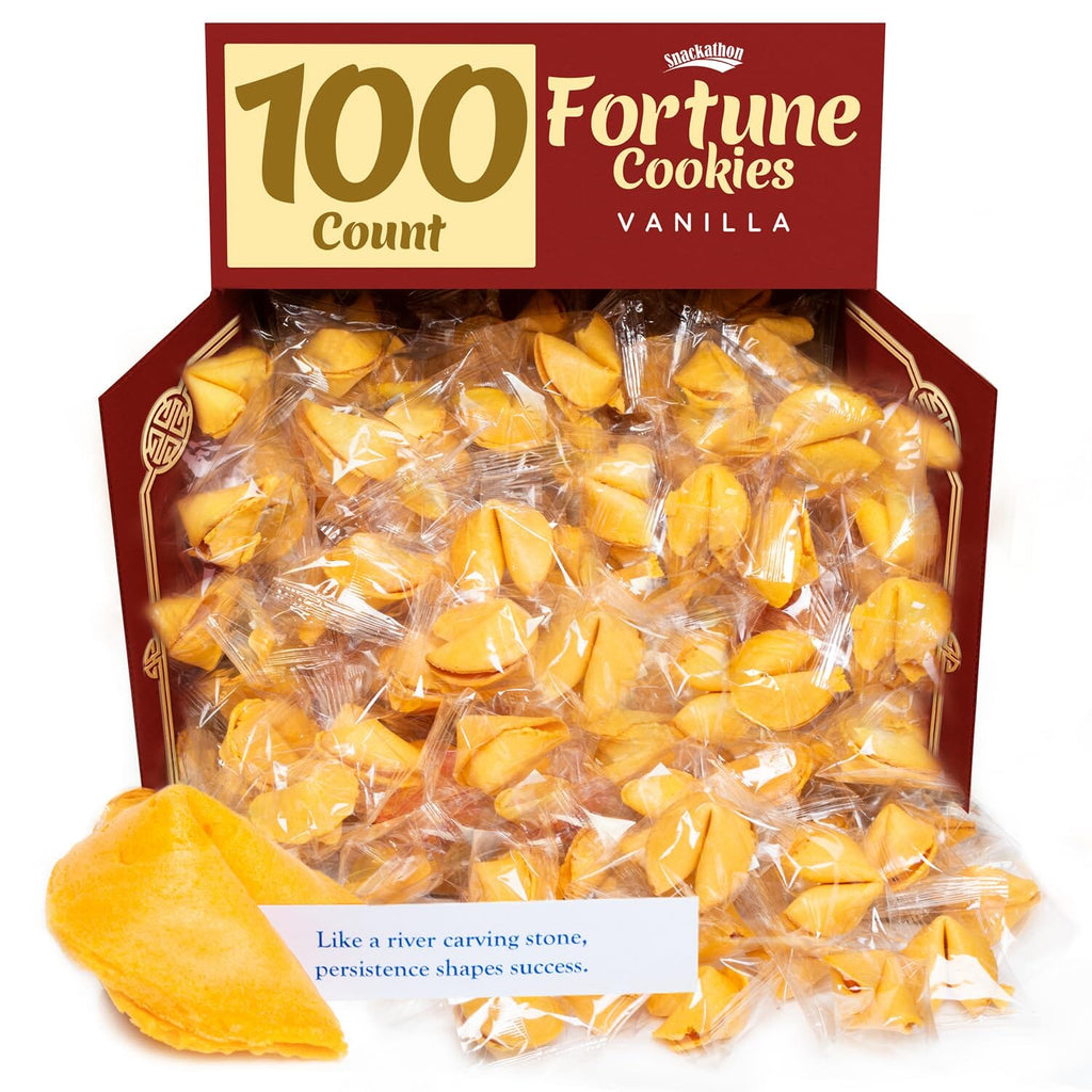 Snackathon Fortune Cookies, Individually Wrapped, Bulk Pack, Premium USA Made