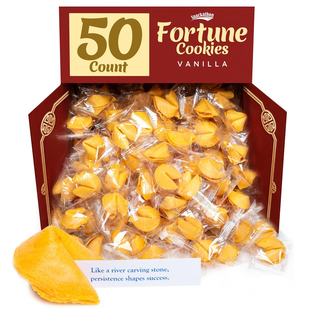 Snackathon Fortune Cookies, Individually Wrapped, Bulk Pack, Premium USA Made
