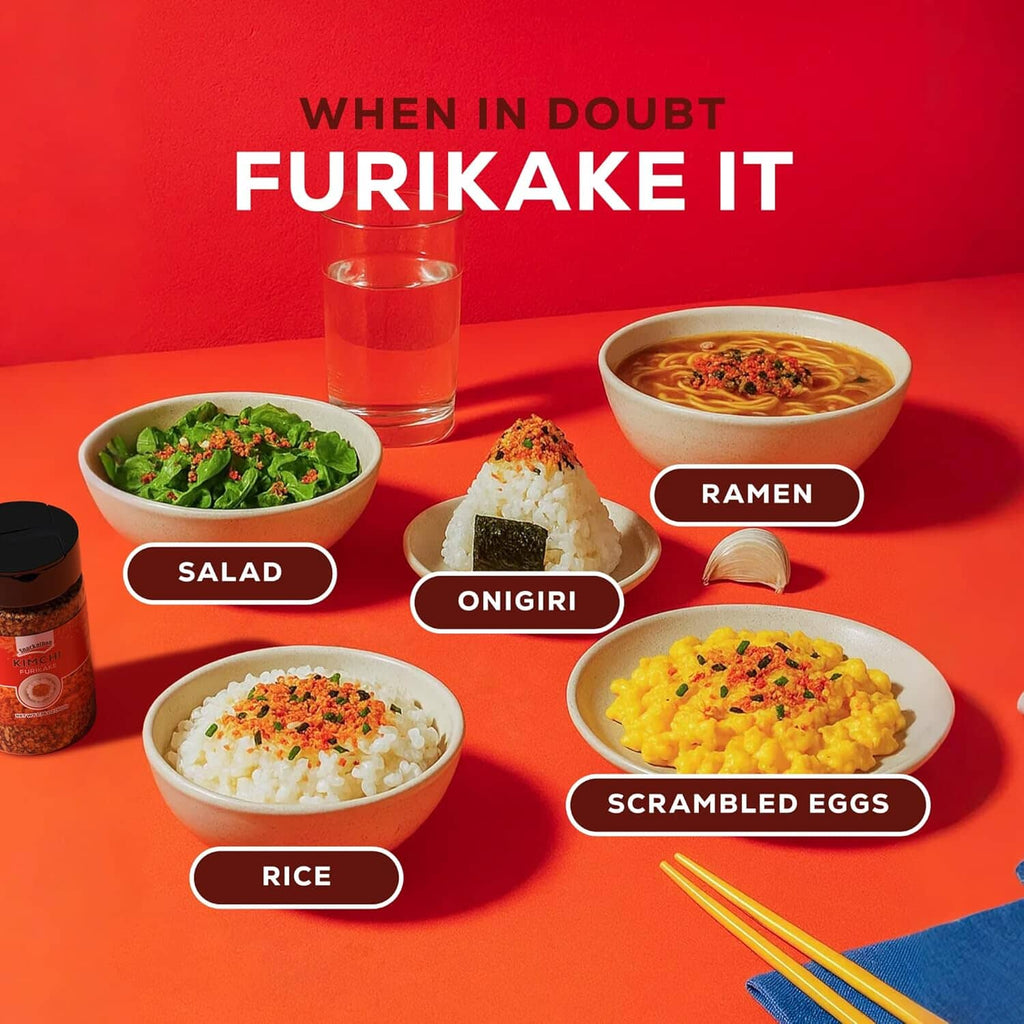 Snackathon Furikake Rice Seasoning, Kimchi Flavored, Japanese Spices Topper for Rice Ball 1.76 oz Jar (Pack of 1)