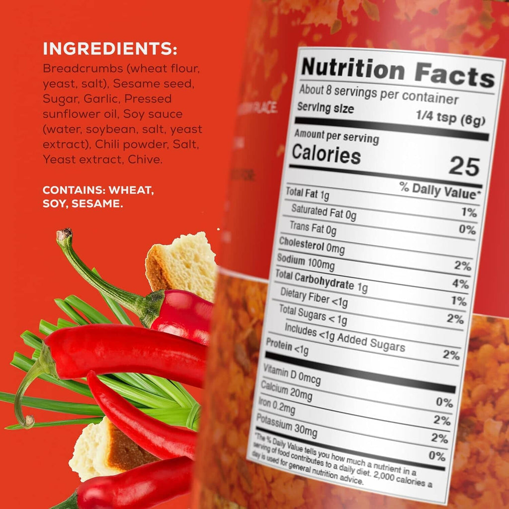 Snackathon Furikake Rice Seasoning, Kimchi Flavored, Japanese Spices Topper for Rice Ball 1.76 oz Jar (Pack of 1)