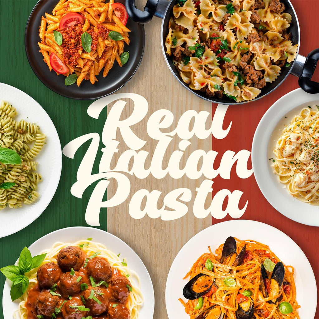 Snackathon Italian Pasta Assortment Box, Variety Shapes, Made in Italy, Gift-Ready for Home Chefs & Pasta Lovers