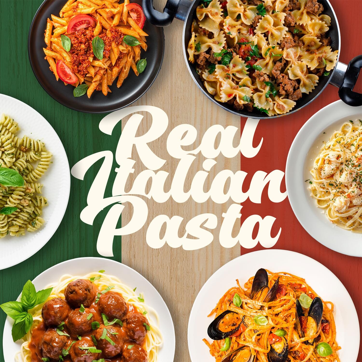 Snackathon Italian Pasta Assortment Box, Variety Shapes, Made in Italy, Gift-Ready for Home Chefs & Pasta Lovers