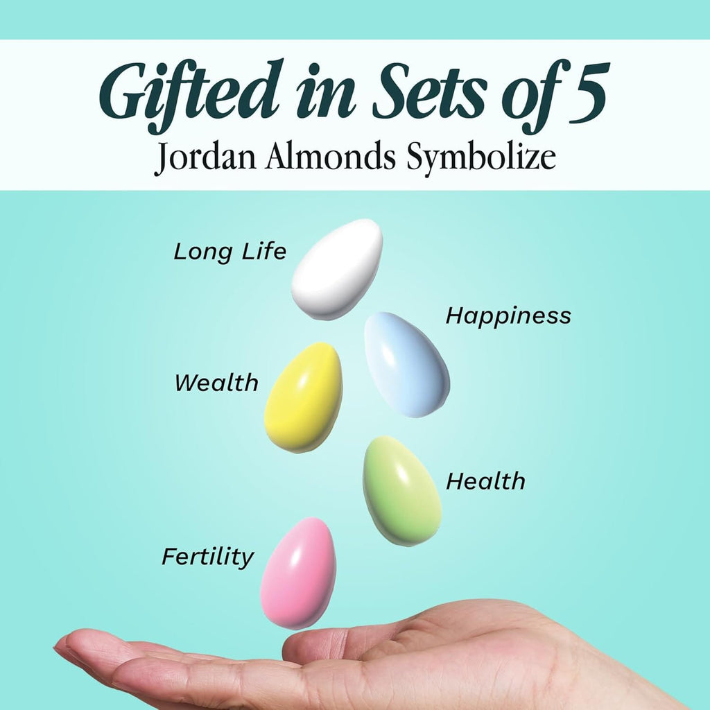 Snackathon Jordan Almonds, Assorted Pastel Candy-Coated Almonds, 1 LB Resealable Bag