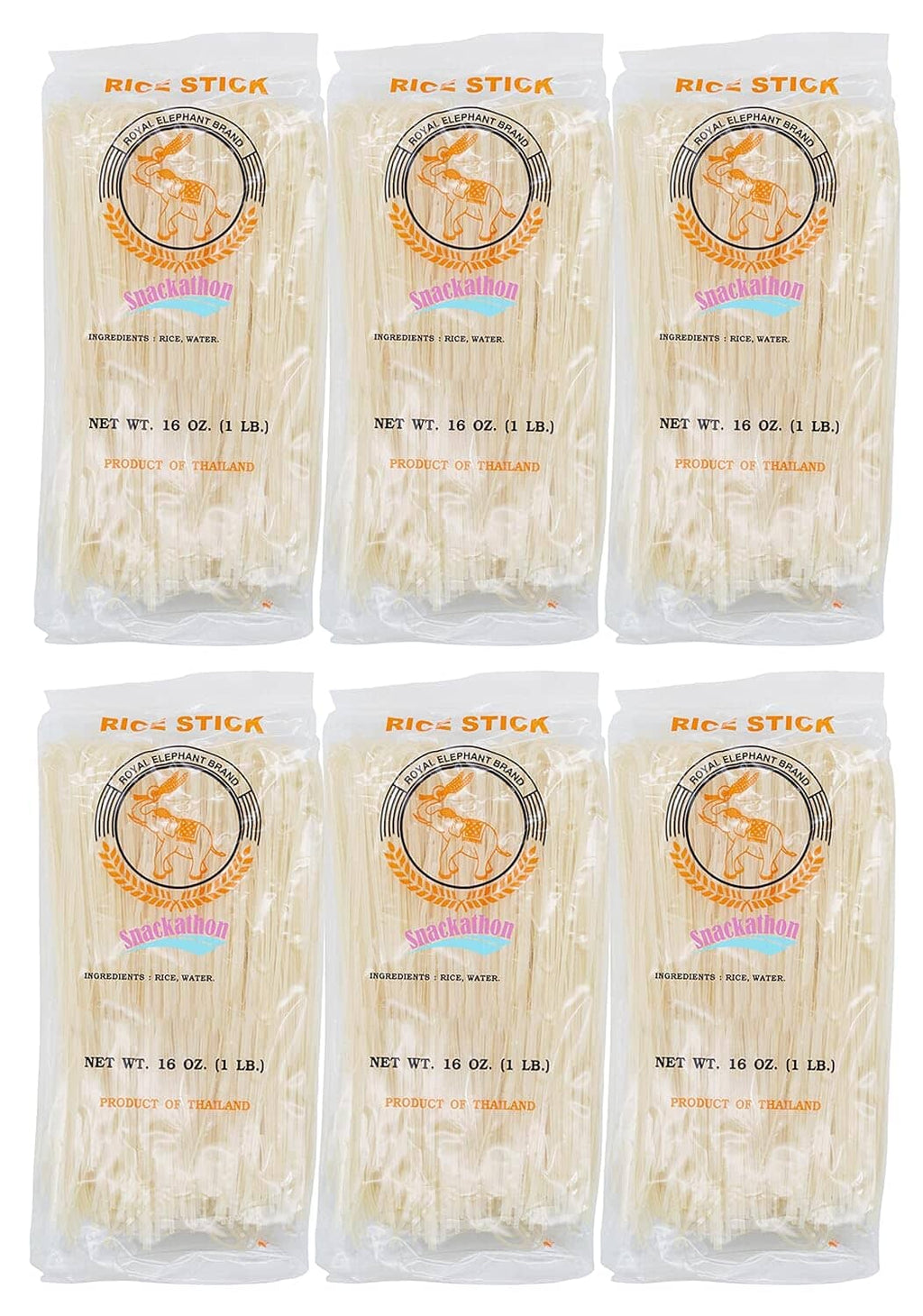 Snackathon Pad Thai Rice Stick Noodles, 16 Ounce Each