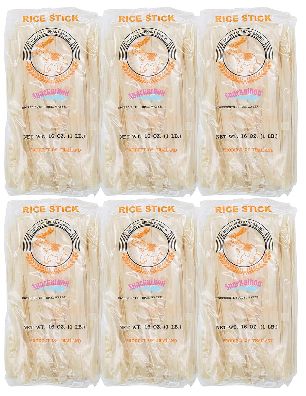 Snackathon Pad Thai Rice Stick Noodles, 16 Ounce Each