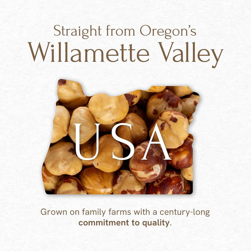 Snackathon Roasted Oregon Hazelnuts, Unsalted, Dry Roasted, Whole Filberts, Premium Natural Nuts Grown in USA, 1 LB Resealable Bag, Healthy Snack, Ideal for Baking, Nut Butters & Recipes