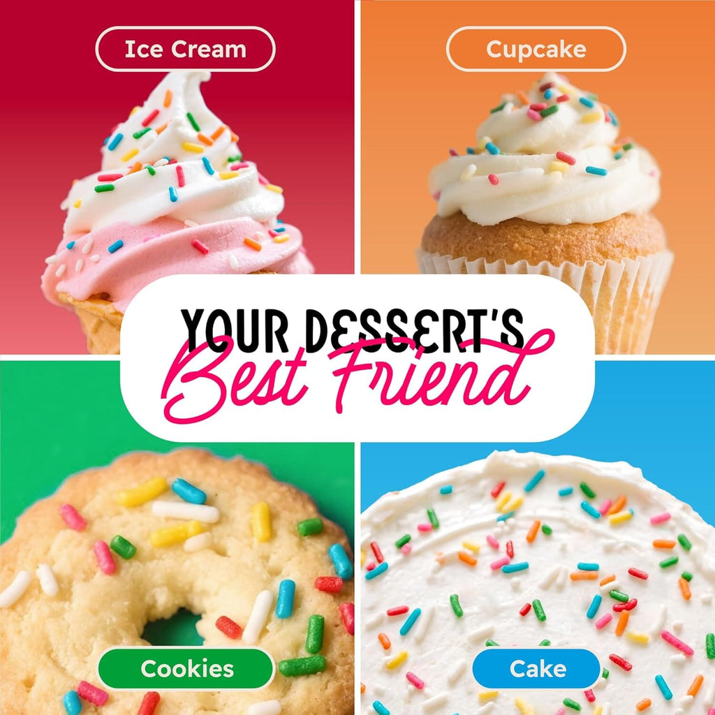 Snackathon Sprinkles for Baking & Decorating, Rainbow Sprinkles, 2.2 LB Bulk Rainbow Jimmies in Resealable Pouch