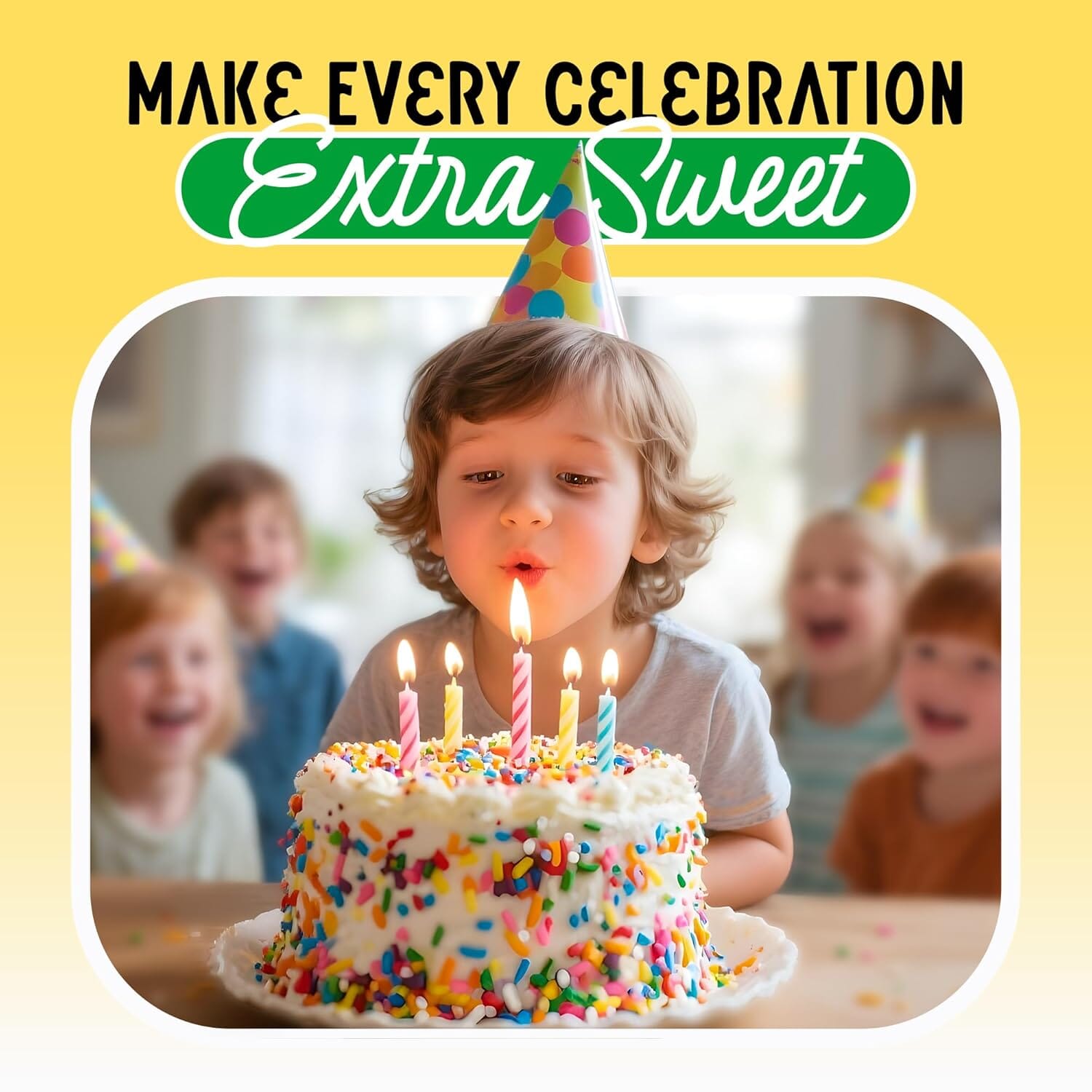 Snackathon Sprinkles for Baking & Decorating, Rainbow Sprinkles, 2.2 LB Bulk Rainbow Jimmies in Resealable Pouch