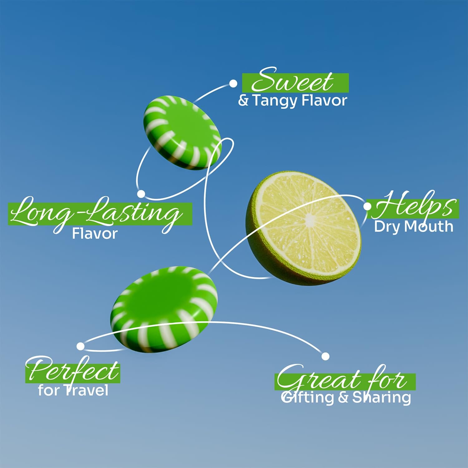 Snackathon Starlight Candy, Individually Wrapped, Key Lime 6 Pound