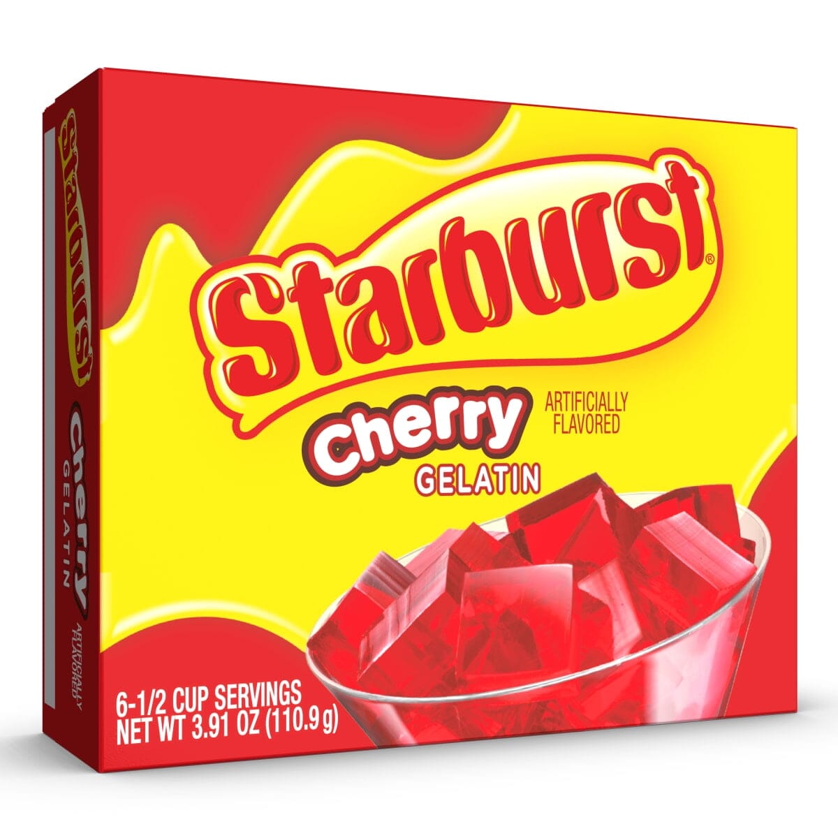 Starburst Cherry Gelatin Mix, 6 Servings, 3.91 oz Cardboard Box