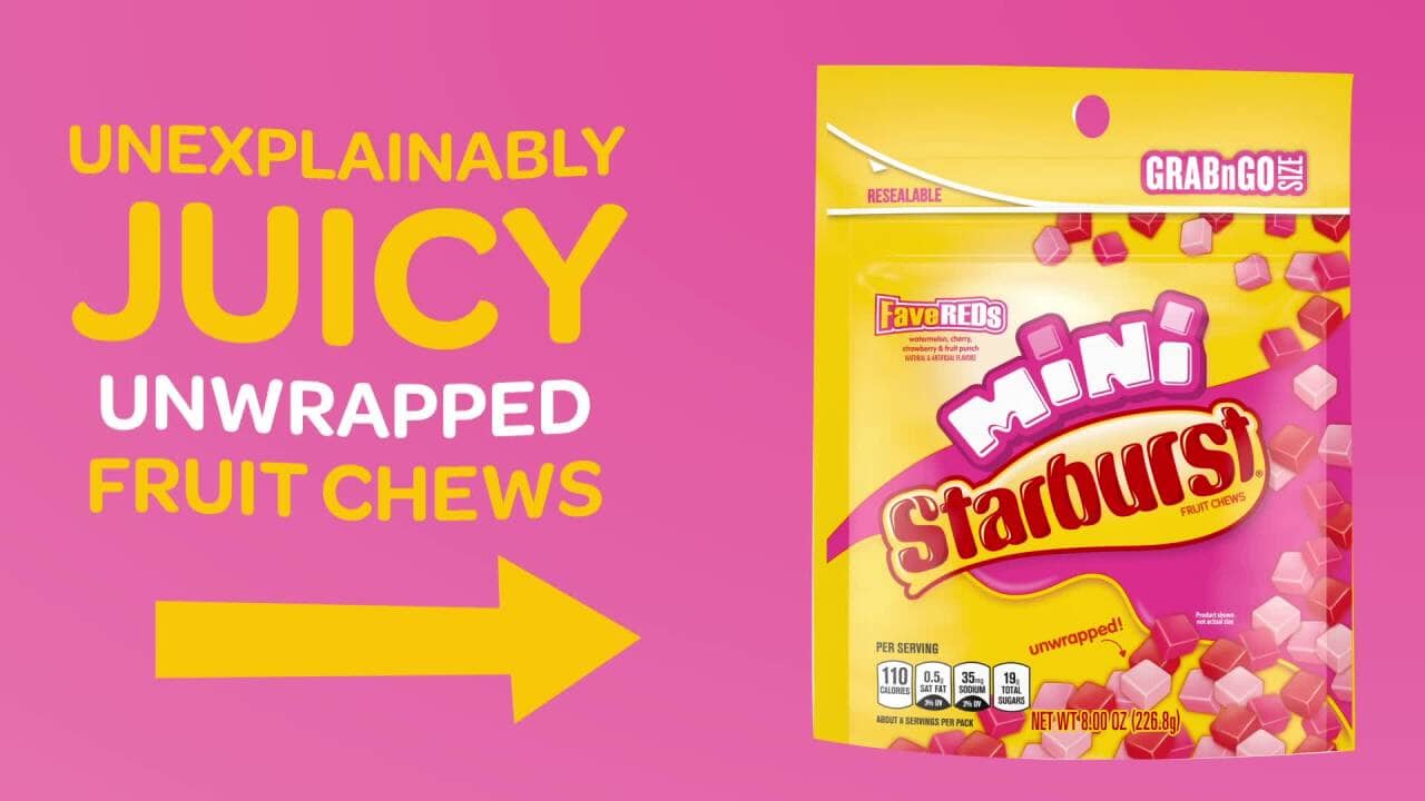 Starburst Favereds Minis Fruit Chewy Candy Grab N Go, 8 Ounce