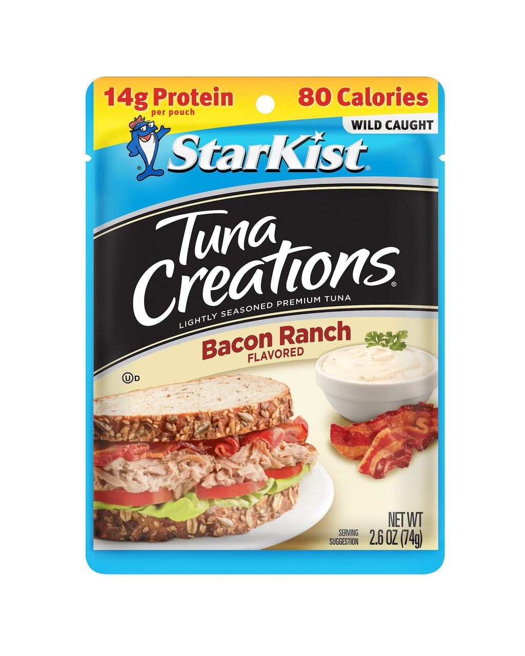 StarKist Tuna Creations, Bacon Ranch, 15g Protein, 2.6 oz Pouch