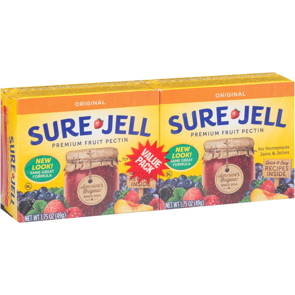 Sure-Jell Original Fruit Pectin Value Pack, Bulk Canning Supplies for Homemade Jam and Jelly, 2-Pack 1.75 oz Boxes