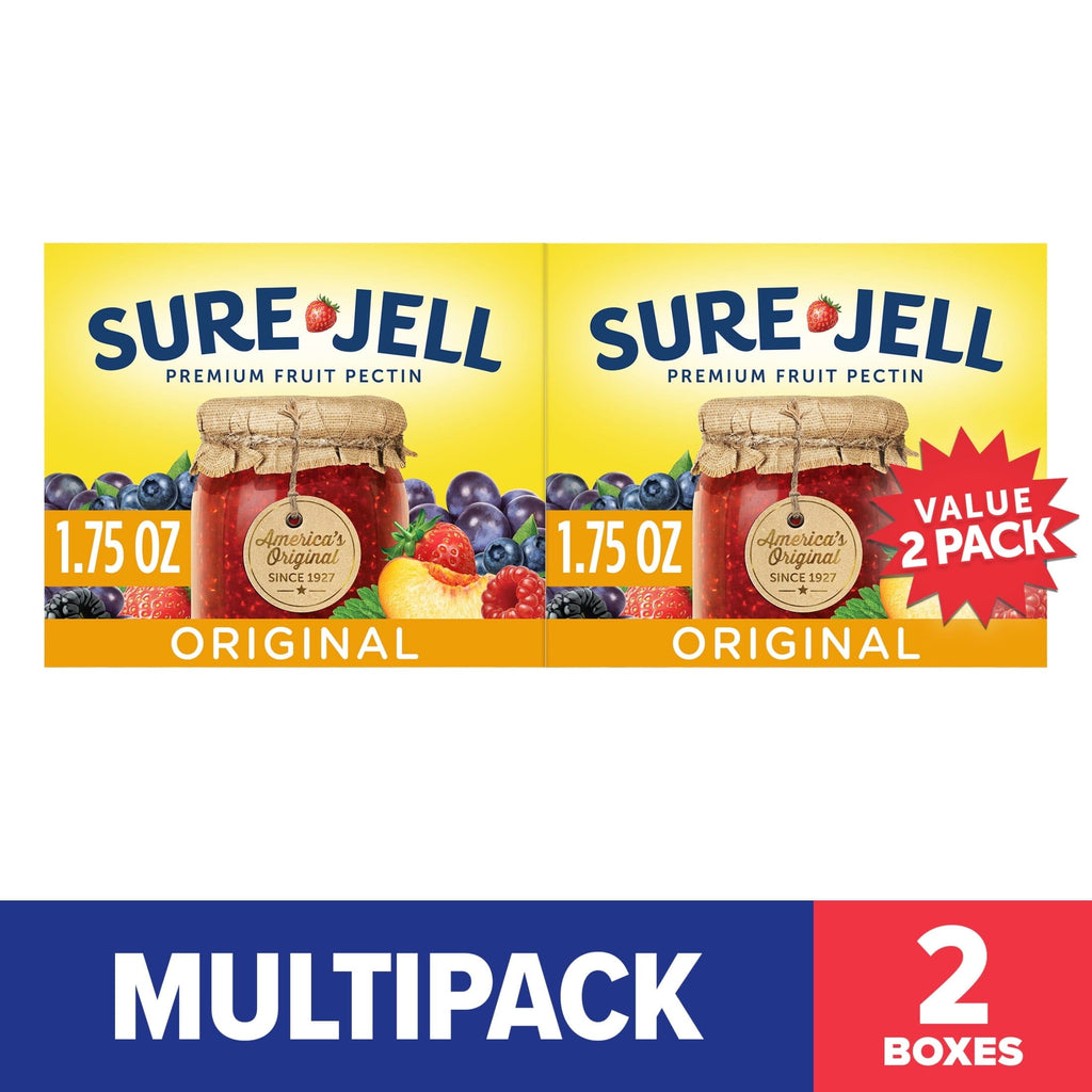 Sure-Jell Original Fruit Pectin Value Pack, Bulk Canning Supplies for Homemade Jam and Jelly, 2-Pack 1.75 oz Boxes
