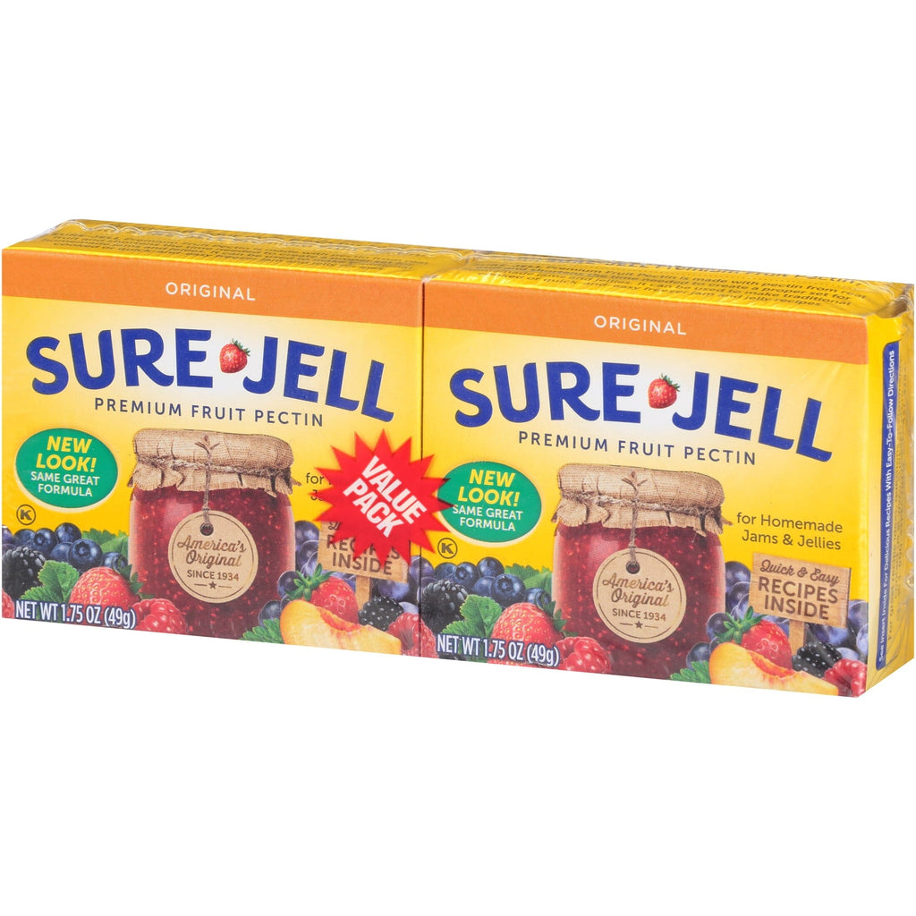 Sure-Jell Original Fruit Pectin Value Pack, Bulk Canning Supplies for Homemade Jam and Jelly, 2-Pack 1.75 oz Boxes