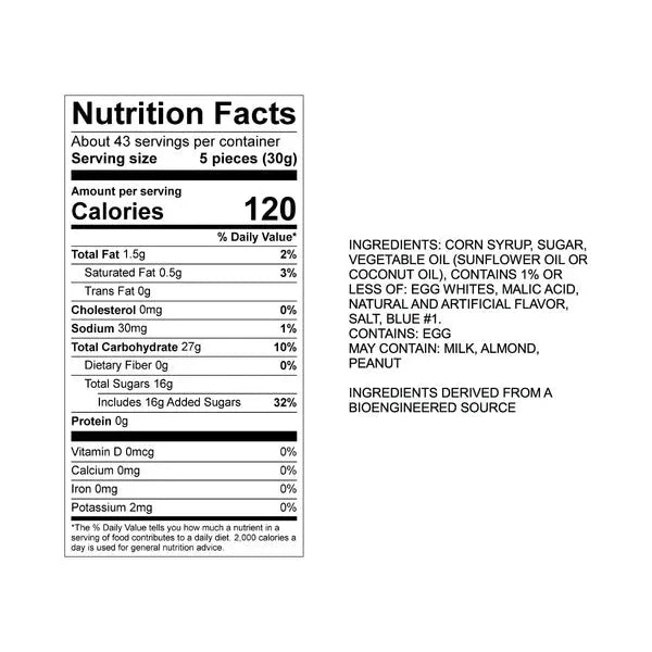 Sweet's Candy Company Salt Water Taffy, Blue Raspberry, 3 Pound