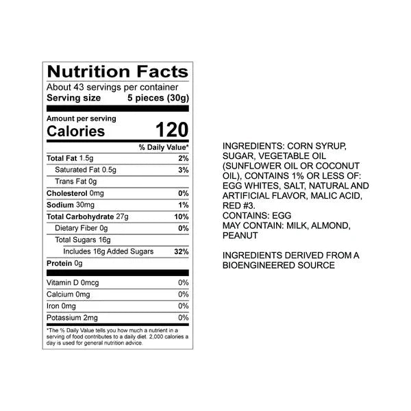 Sweet's Candy Company Salt Water Taffy, Strawberry, 3 Pound