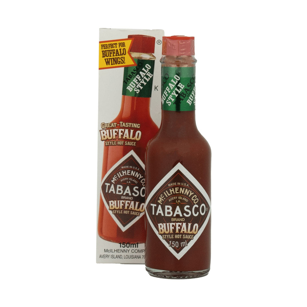 Tabasco Buffalo Style Hot Sauce, 5oz, Good for Wings, Fish Free, Shelf Stable, Liquids, Glass Bottle