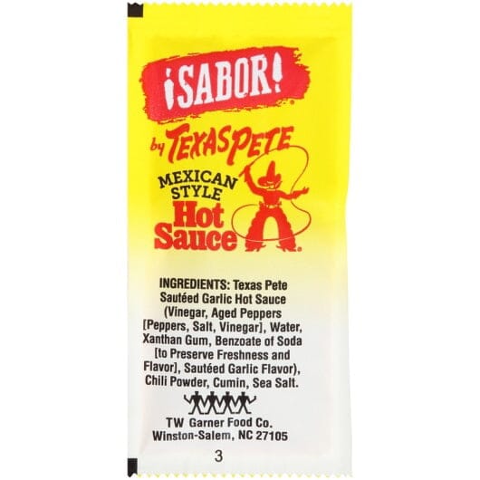 Texas Pete Mexican Style Hot Sauce Single Serve, 200 Each