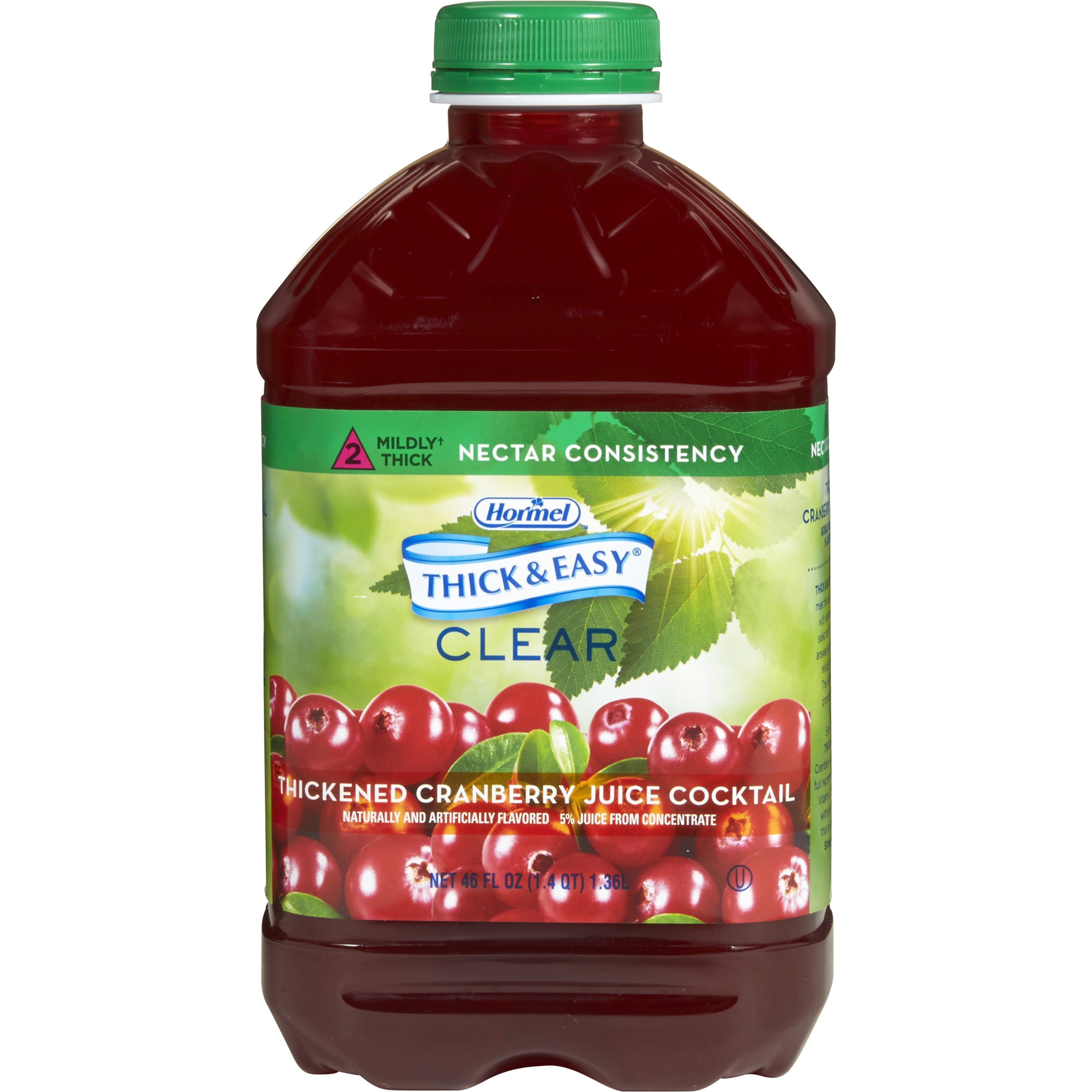 Thick & Easy Clear Thickened Beverage 46 Ounce, Cranberry Juice Cocktail