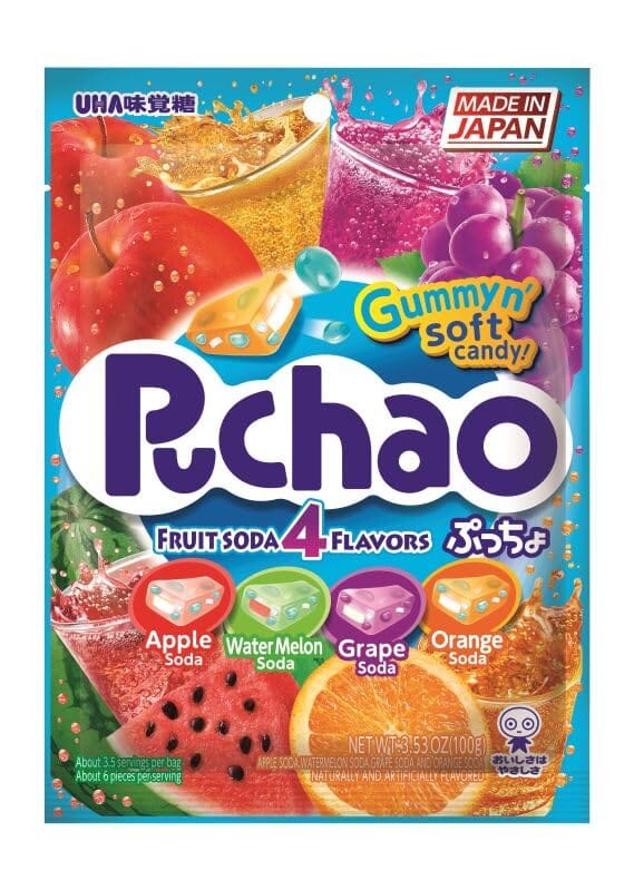 UHA Mikakuto Puchao Soft Candy with Gummy Bits, 3.53 oz