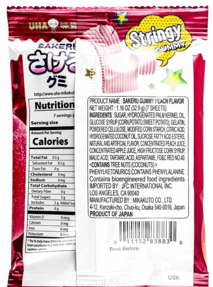 UHA Mikakuto Sakeru Gummy Candy – Peelable Fruit Gummies Made in Japan