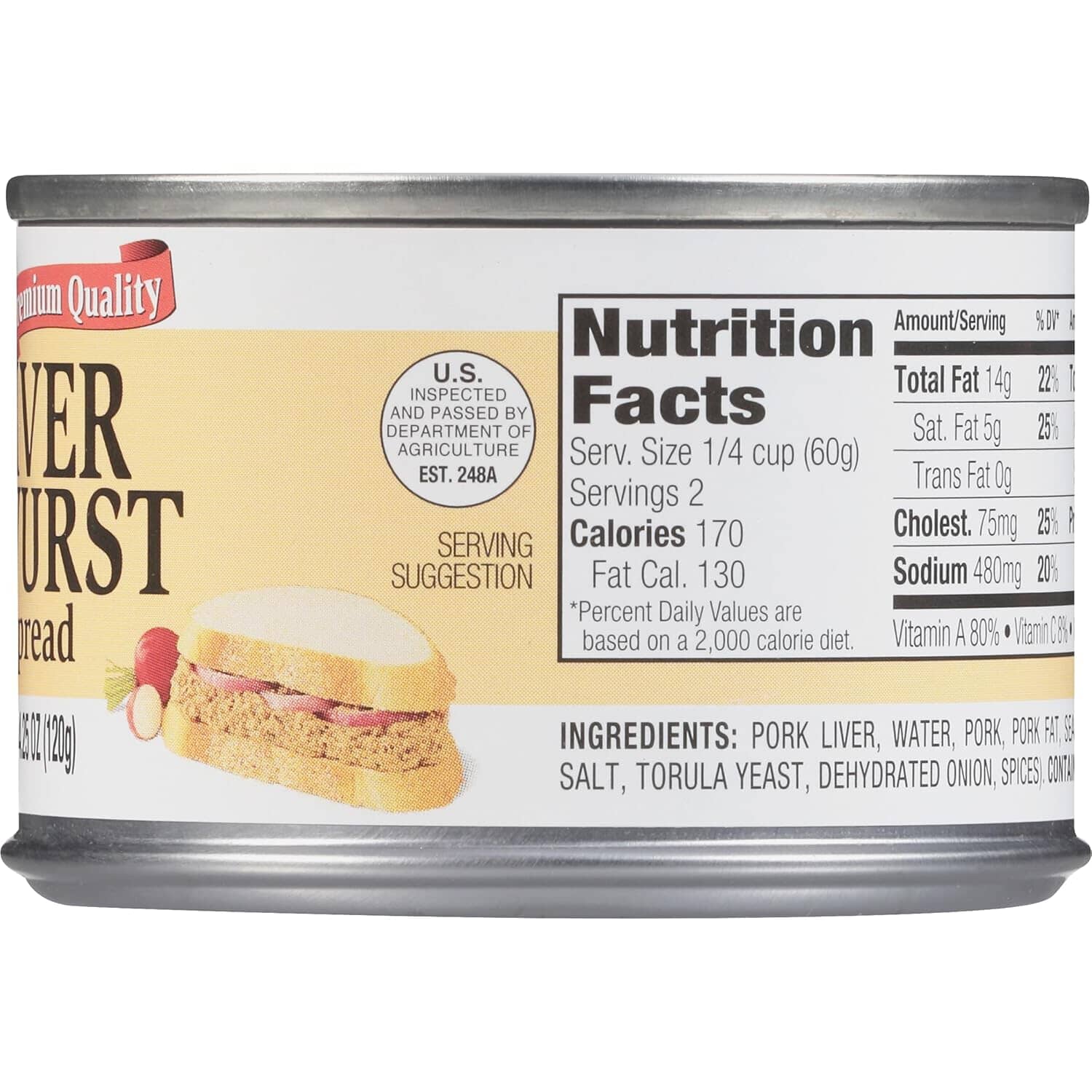 Underwood Liverwurst Spread, 4.25 Ounce