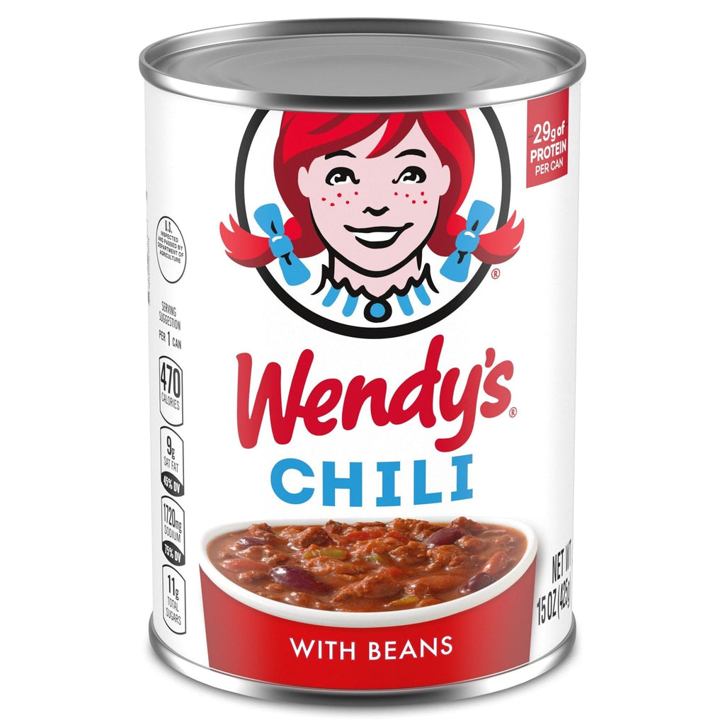 Wendy's Chili With Beans, Canned Chili, 15 Ounce