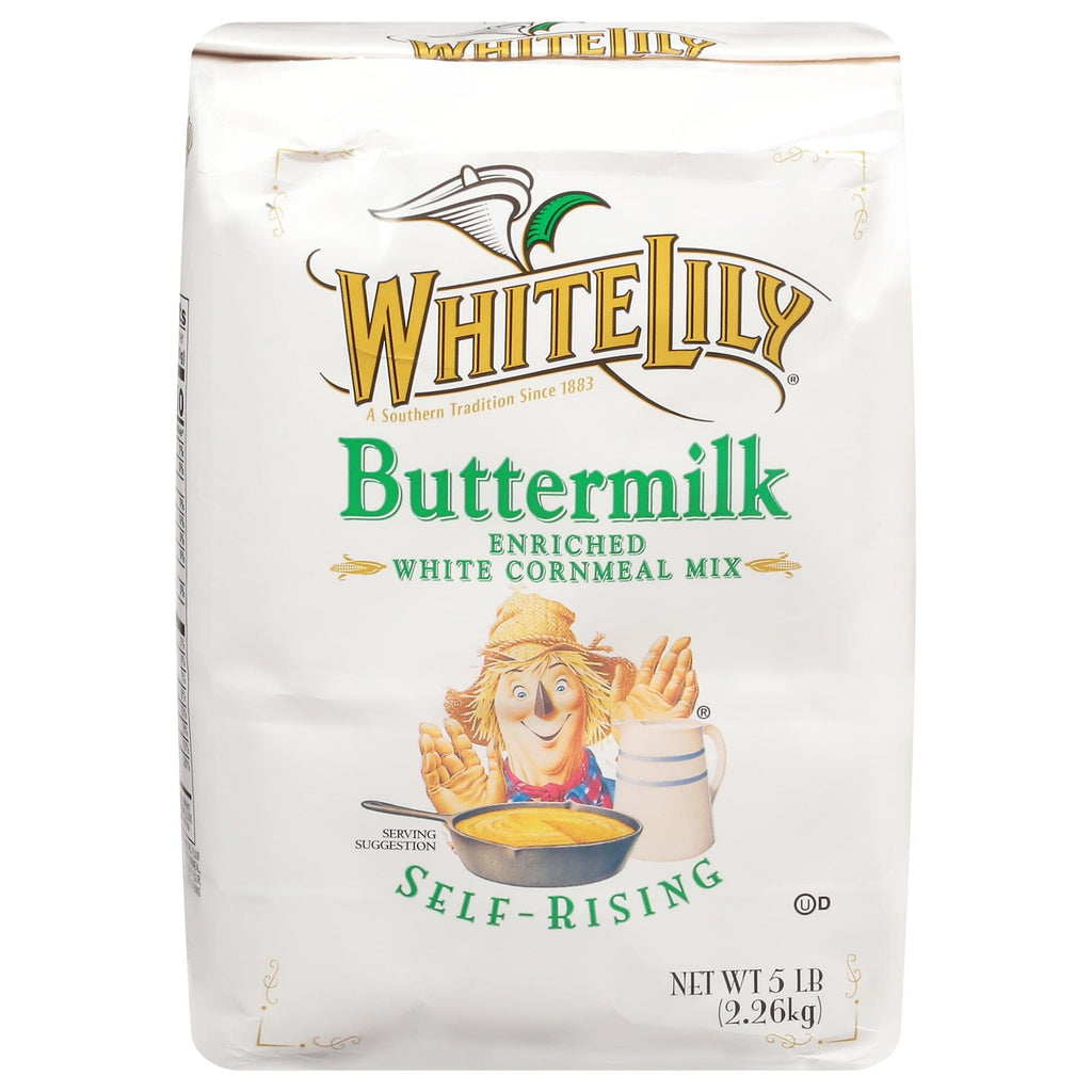 White Lily Self-Rising Buttermilk White Cornmeal Mix, 5 lb Bag