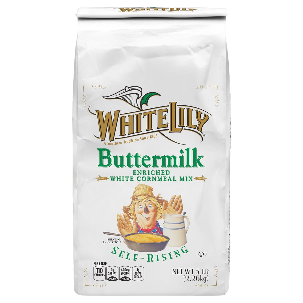 White Lily Self-Rising Buttermilk White Cornmeal Mix, 5 lb Bag
